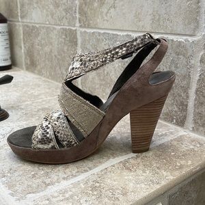 Apepazzo Stacked Heel Platform Sandals Corallo Na… - image 1